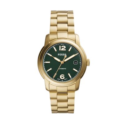 Fossil Heritage Automatic Gold-Tone Stainless Steel Watch