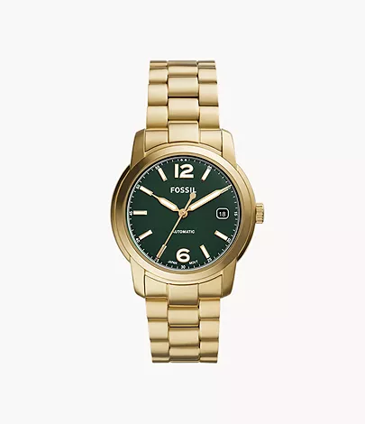 fossil.com | Fossil Heritage Automatic Gold-Tone Stainless Steel Watch
