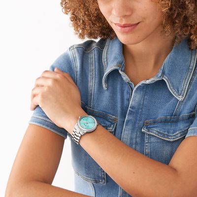 Tiffany blue 2025 watch fossil