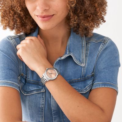 FOSSIL HERITAGE オートマティック ステンレススチールウォッチ