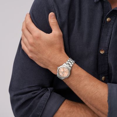 FOSSIL HERITAGE オートマティック ステンレススチールウォッチ