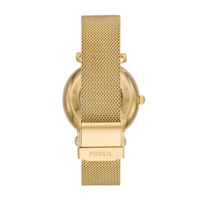 Carlie Automatic Gold-Tone Stainless Steel Mesh Watch
