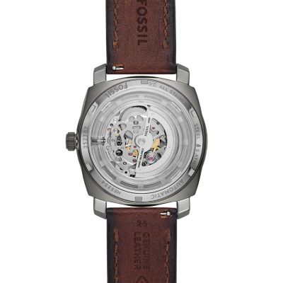 Machine Automatic Brown LiteHide™ Leather Watch