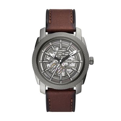 Machine Automatic Brown LiteHide™ Leather Watch