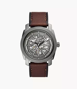 Machine Automatic Brown LiteHide™ Leather Watch