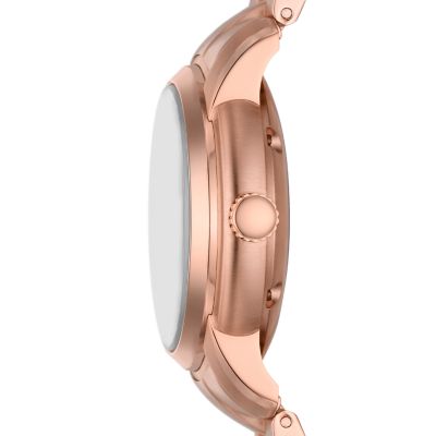 Fossil Heritage Automatic Rose Gold-Tone Stainless Steel Watch