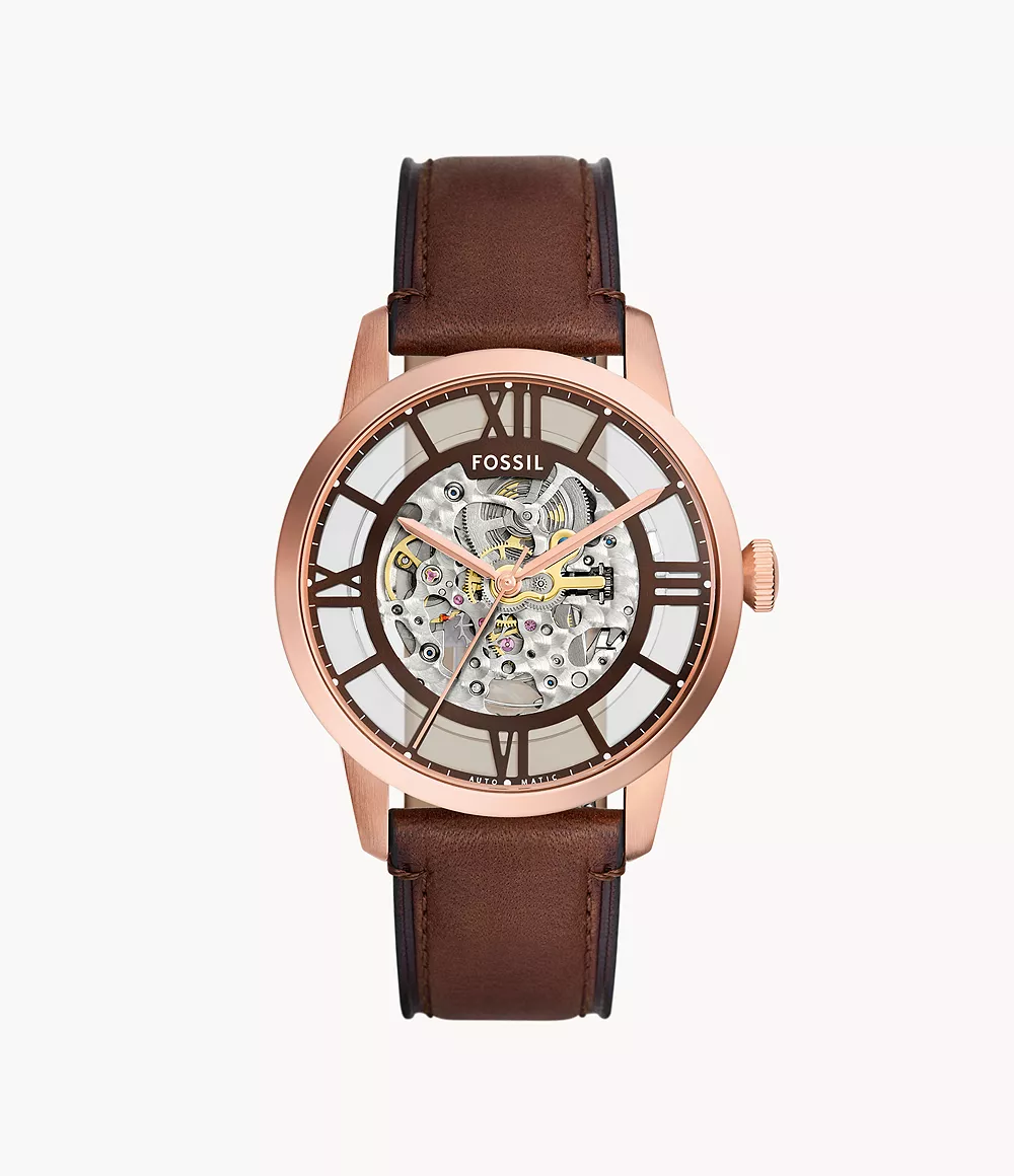 Image of Townsman Automatic Brown Leather Watch
