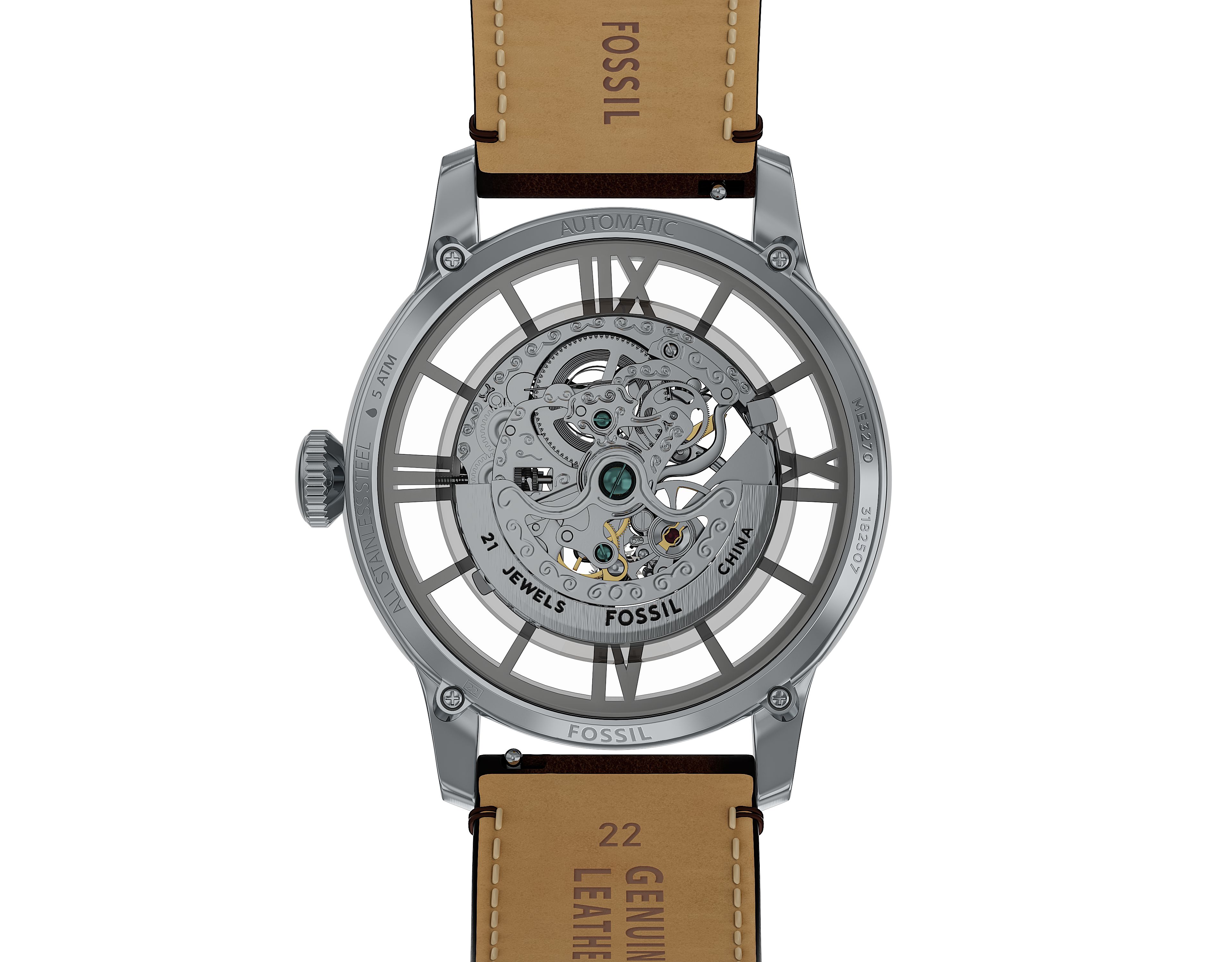 Townsman Automatic Brown Leather Watch