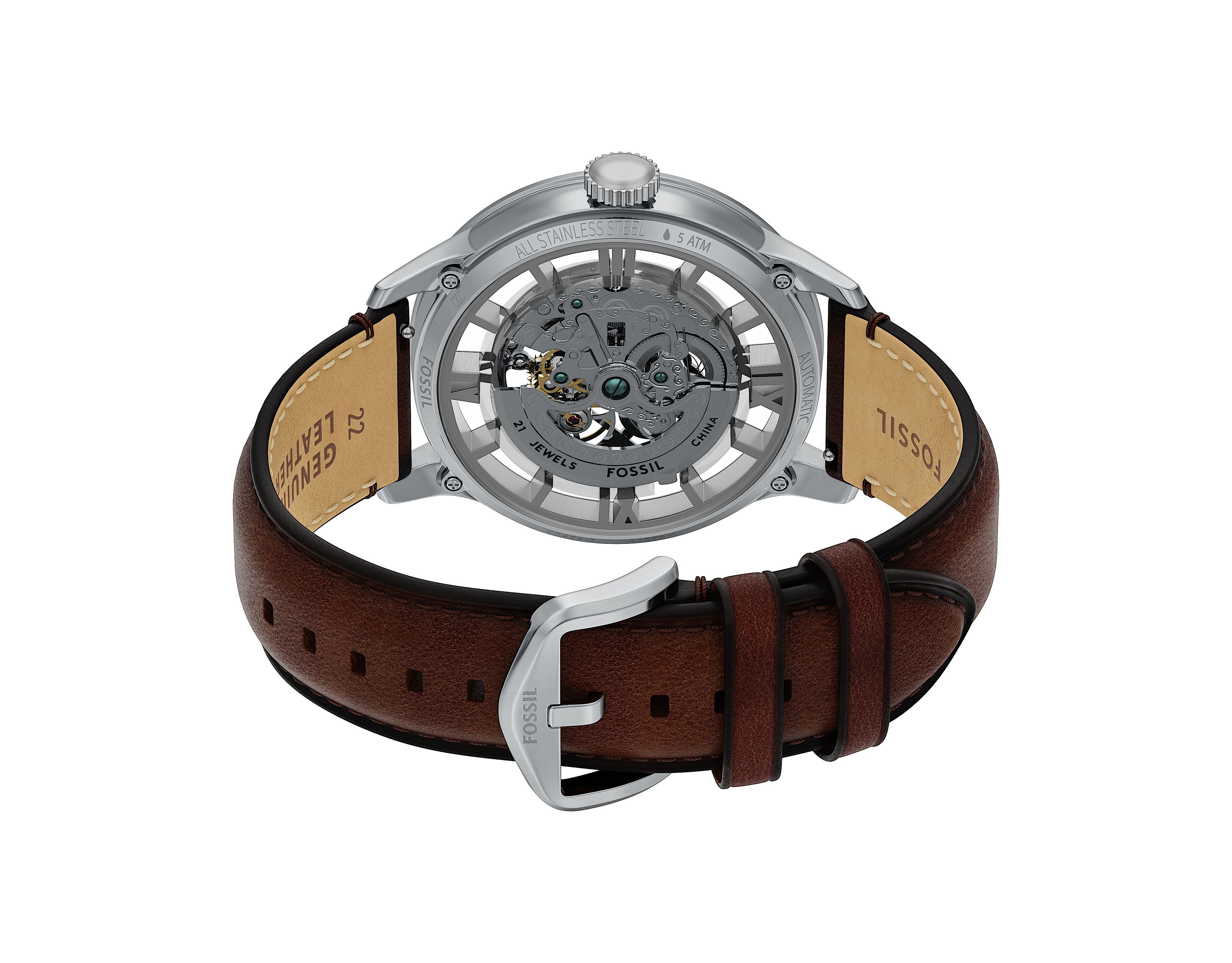 Townsman Automatic Brown Leather Watch