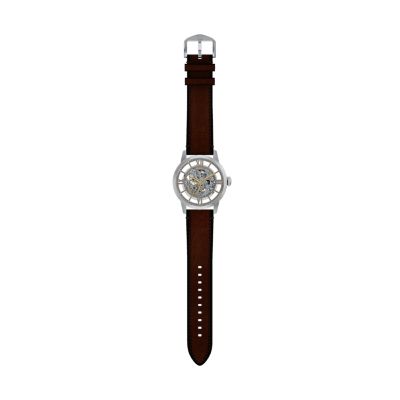 Townsman Automatic Brown Leather Watch - ME3270 - Fossil