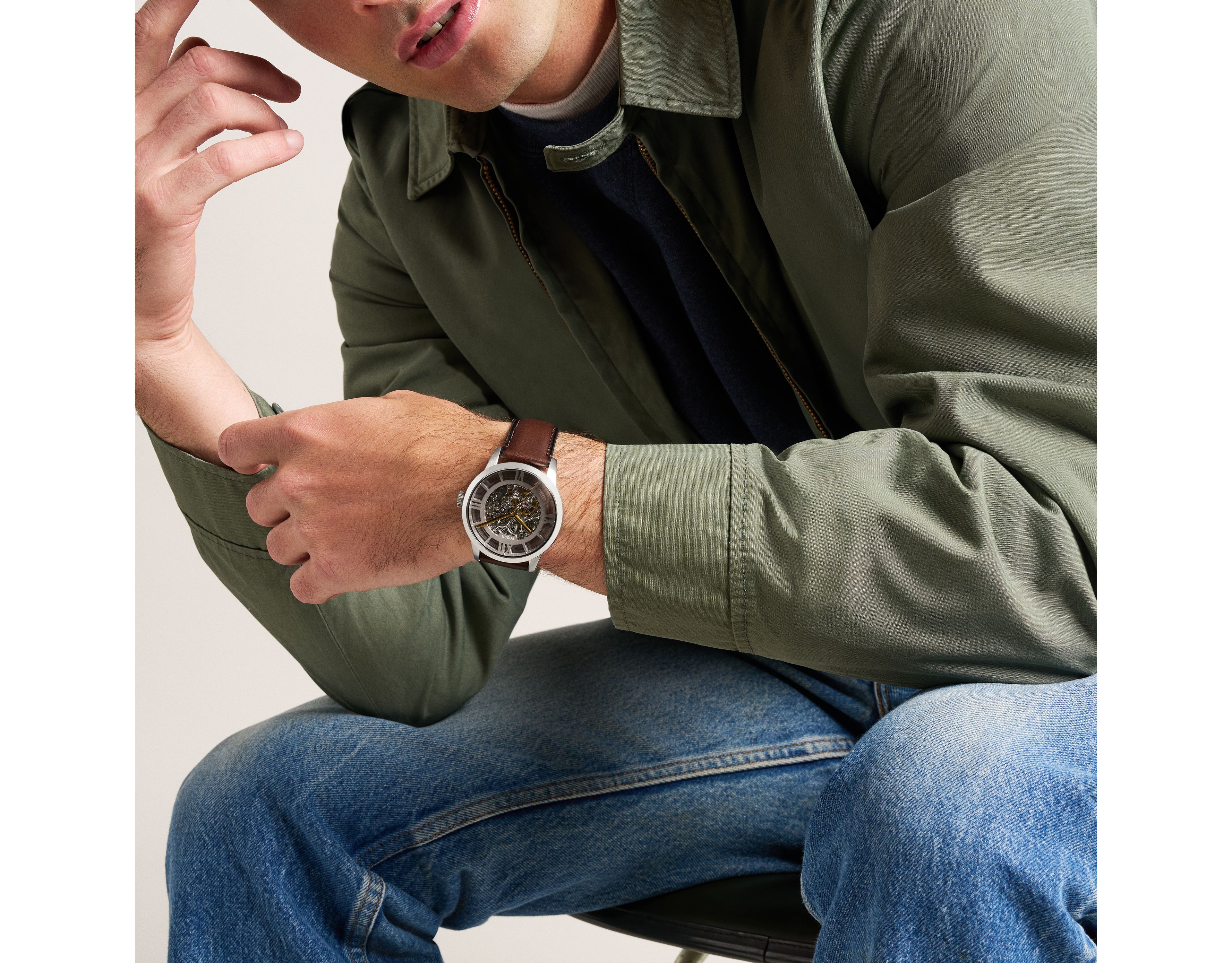 Townsman Automatic Brown Leather Watch