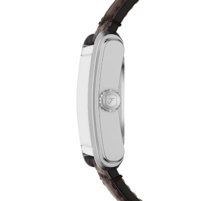 Carraway Automatic Brown Croco Leather Watch - ME3272 - Fossil