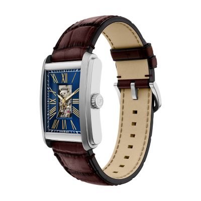 Carraway Automatic Brown Croco Leather Watch
