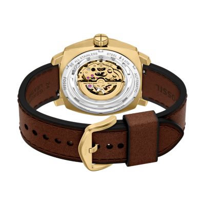 Machine Automatic Brown Leather Watch - ME3278 - Fossil