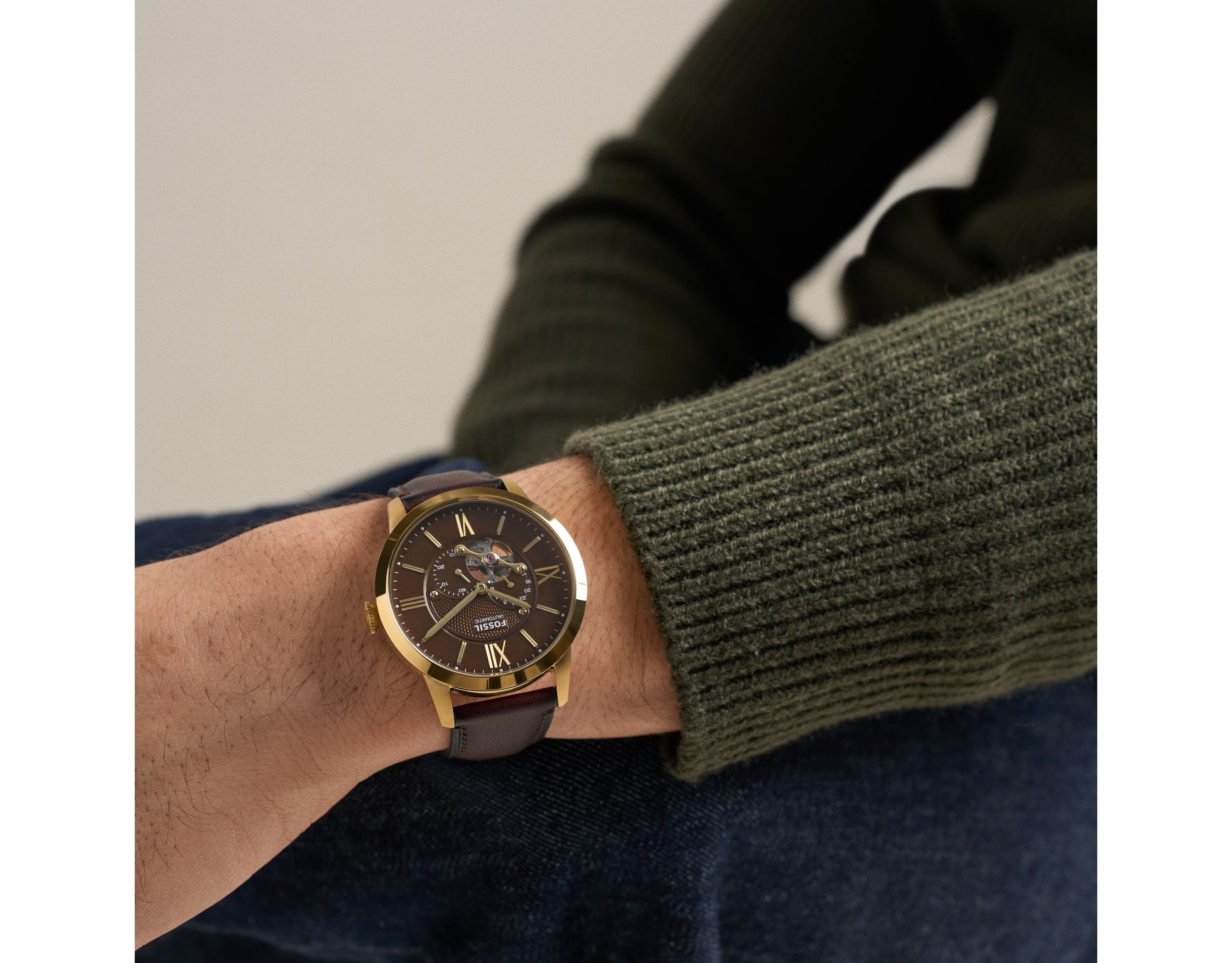 Townsman Automatic Brown Leather Watch
