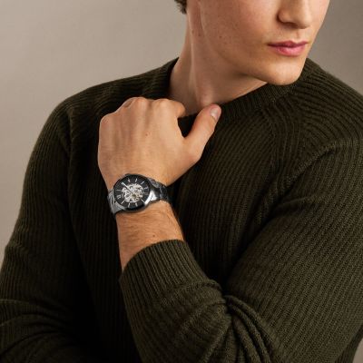 Townsman 44mm Automatic Smoke Stainless Steel Watch