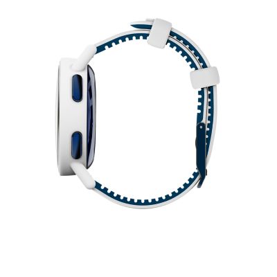 Misfit Path 36mm White with White and Navy Silicone Strap