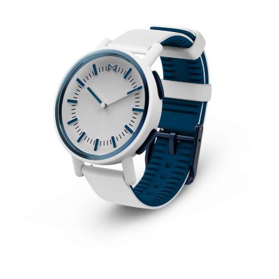 Misfit Path 36mm White with White and Navy Silicone Strap