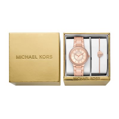 Michael kors rose on sale gold watch band