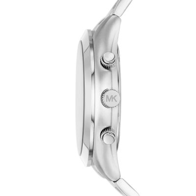 Michael Kors Slim Runway Chronograph Stainless Steel Watch and PVC Bracelet  Set - MK1056SET - Watch Station
