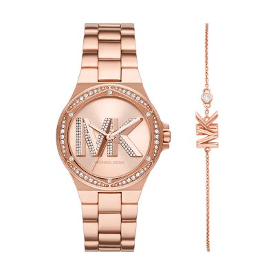 Michael kors rose gold silver online watch