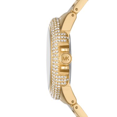 Michael Kors Camille Three-Hand Gold-Tone Stainless Steel Watch