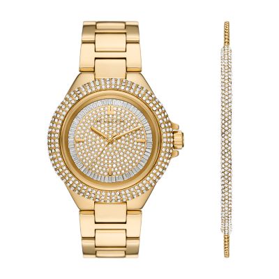 Michael Kors Limited Edition Camille Three-Hand Rose Gold-Tone Stainless  Steel Watch