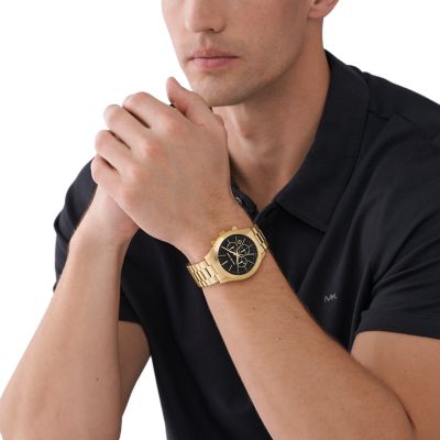 Michael kors mens hot sale gold watch with crystals