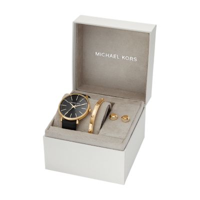 Michael Kors Pyper Three Hand Watch and Jewelry Gift Set MK1077SET Watch Station