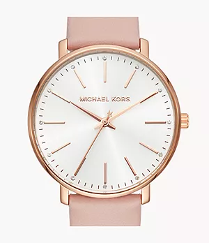 Michael Kors Pyper Three-Hand Blush Watch and Jewelry Gift Set