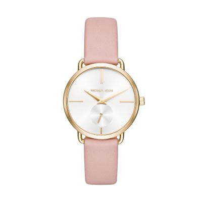 Portia Two-Hand Blush Leather Watch 