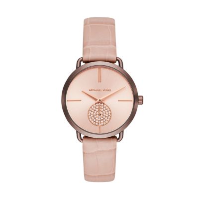 michael kors women's leather watches