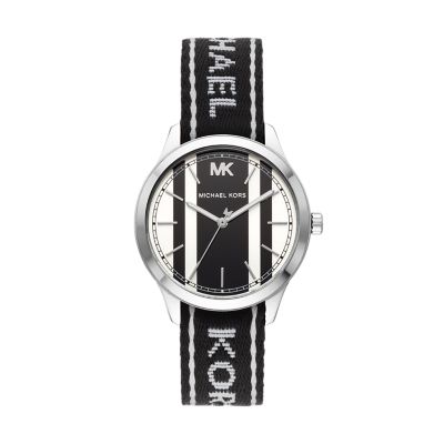 michael kors black and white watch