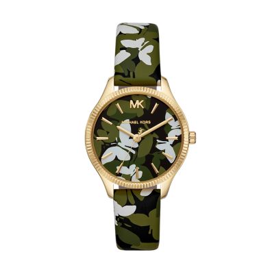 mk floral watch