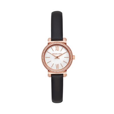 all black michael kors watch women's