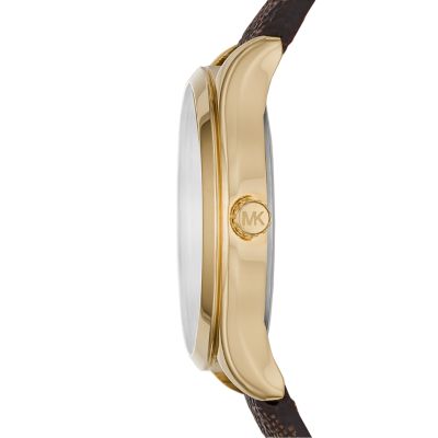 Saqueo ceja silbar Michael Kors Women's Jaycie Three-Hand Brown Leather Watch - MK2862 - Watch  Station