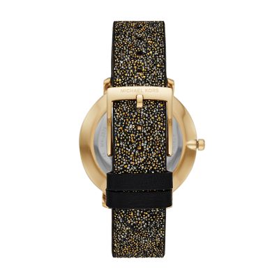 michael kors watch black with crystals