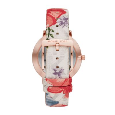 mk floral watch