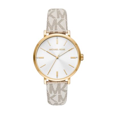 Michael Kors Addyson Three-Hand White PVC Watch - MK2946 - Watch 