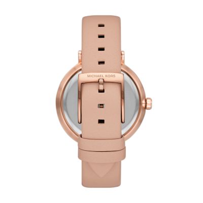 Michael kors shop pink leather watch