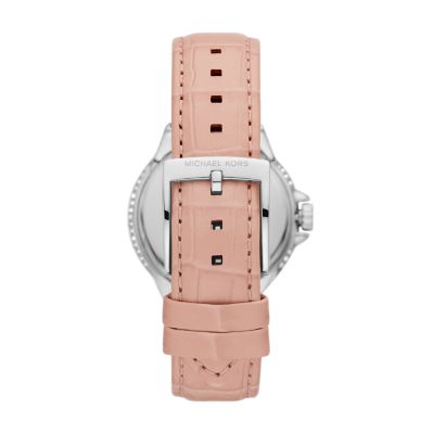 Michael Kors Camille Three-Hand Blush Croc Leather Watch - MK2963
