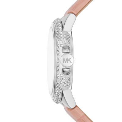 Michael Kors Camille Three-Hand Blush Croc Leather Watch - MK2963