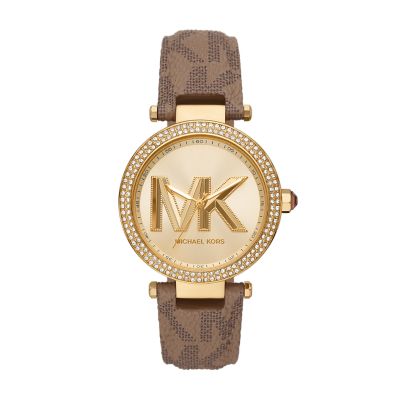 Michael Kors Parker Three-Hand Husk PVC Watch