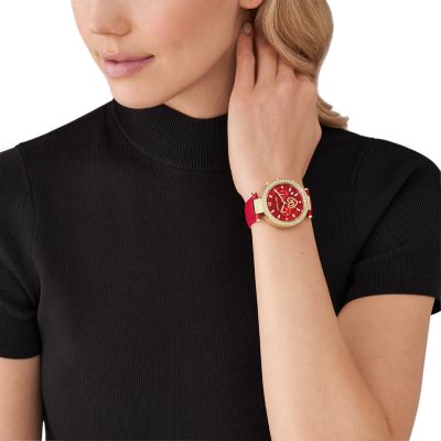 Michael Kors Parker Chronograph Red Leather Watch - MK2992 - Watch