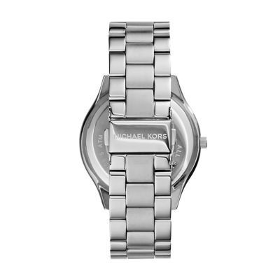 Michael kors slim shop runway watch silver