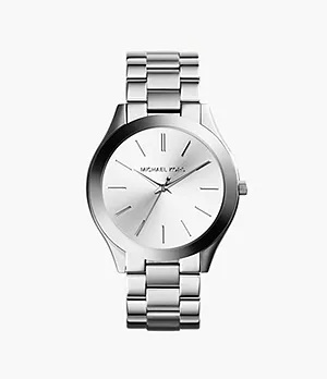 Michael Kors Silver-Tone Runway Slim Watch