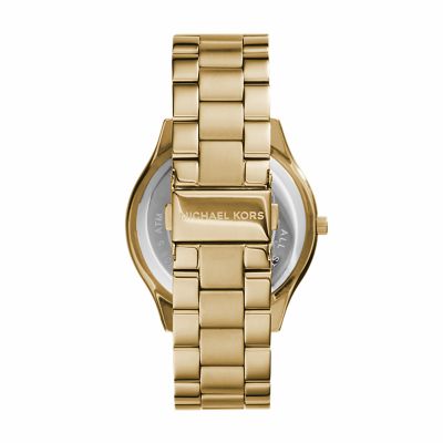 Michael Kors Gold Tone Runway Slim Watch MK3179 Watch Station