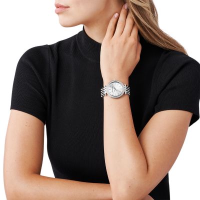 Michael kors silvertone darci on sale watch