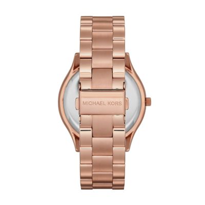 Michael Kors Rose Gold Tone Slim Runway Watch MK3197 Watch Station