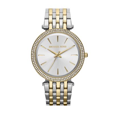 2 tone michael kors watch